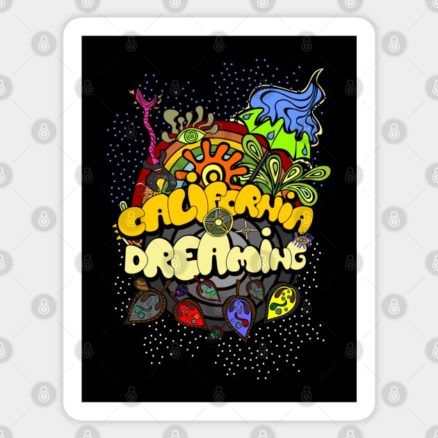 California Dreaming Sticker by HelenaCooper